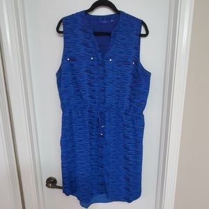 Shirt dress with pockets, blue